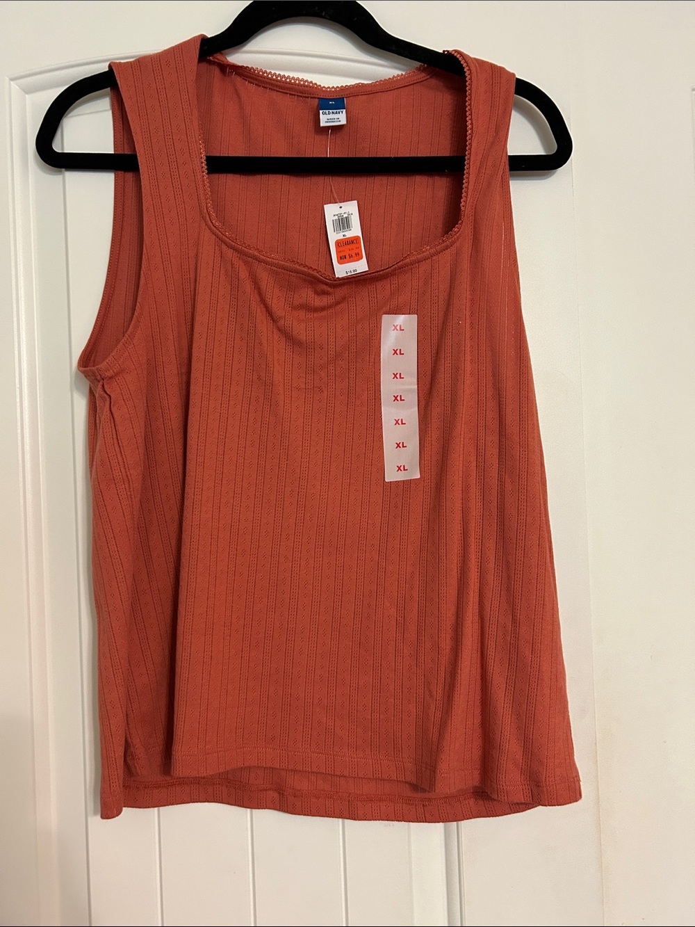 Old Navy Women's Ribbed Tank Top - Rust Orange
